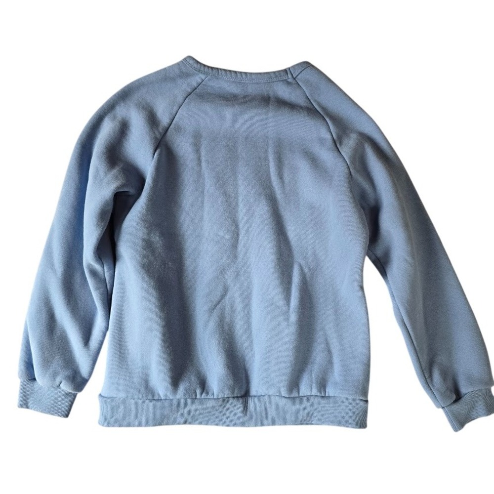 Rainbow Stripe Sweatshirt Women S Dusty Blue Retro 70s Aesthetic Indie Alt Skate - Picture 6 of 8